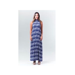 Amanda Maxi Dress - Navy Print